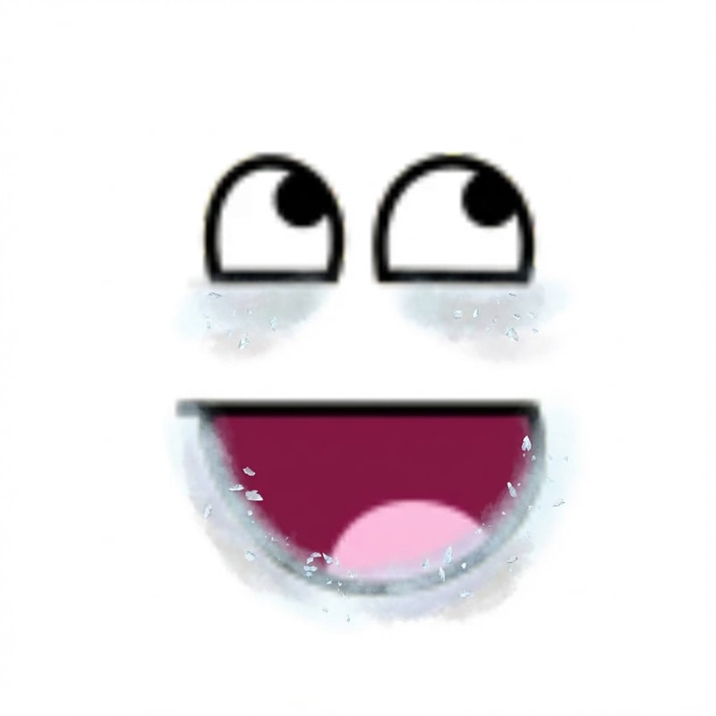 make this face look like it has slight frostbite DO NOT ALTER THE MOUTH SHAPE make the background pure white and nothing else