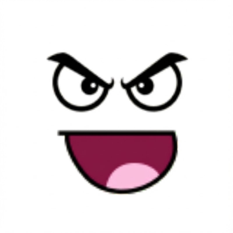 make this face look slightly angry and change absolutely nothing else do not ALTER THE MOUTH SHAPE