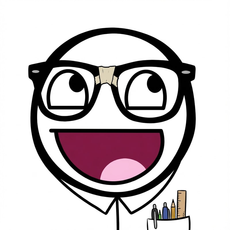 make this face look like a nerd DO NOT ALTER THE MOUTH APPEARANCE