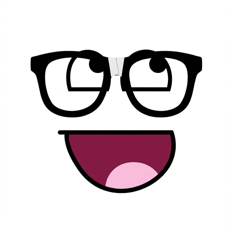 make this face look like a nerd DO NOT ALTER THE MOUTH APPEARANCE