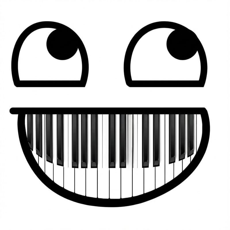 turn the mouth into piano keys DO NOT ALTER THE EYE APPEARANCE