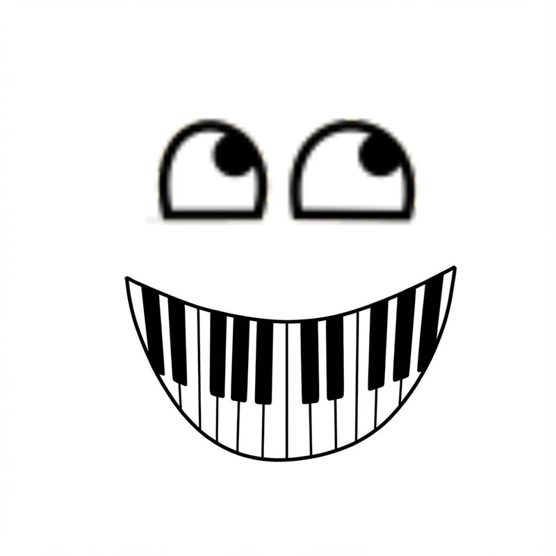 turn the mouth into piano keys DO NOT ALTER THE EYE APPEARANCE