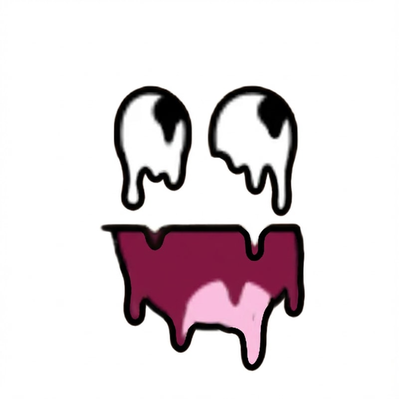 make this face look like its melting, not too much though a slightl melt