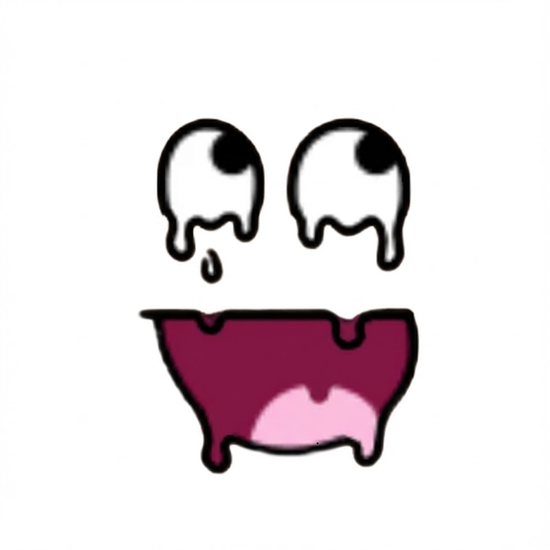 make this face look like its melting, not too much though a slight melt