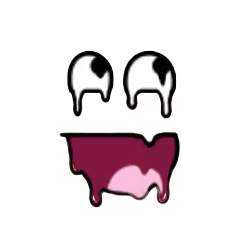 make this face look like its melting, not too much though a slight melt