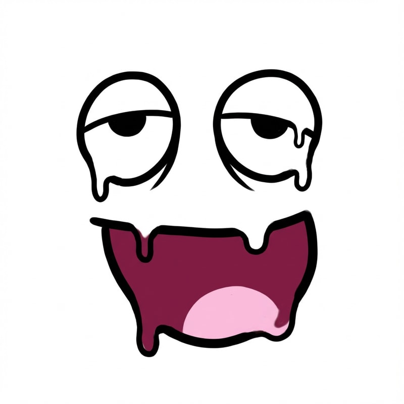 make this face look like its melting, not too much though a slight melt