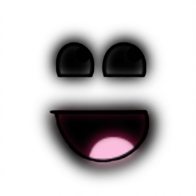 add a black glowing effect to this face NOT AROUND THE FACE