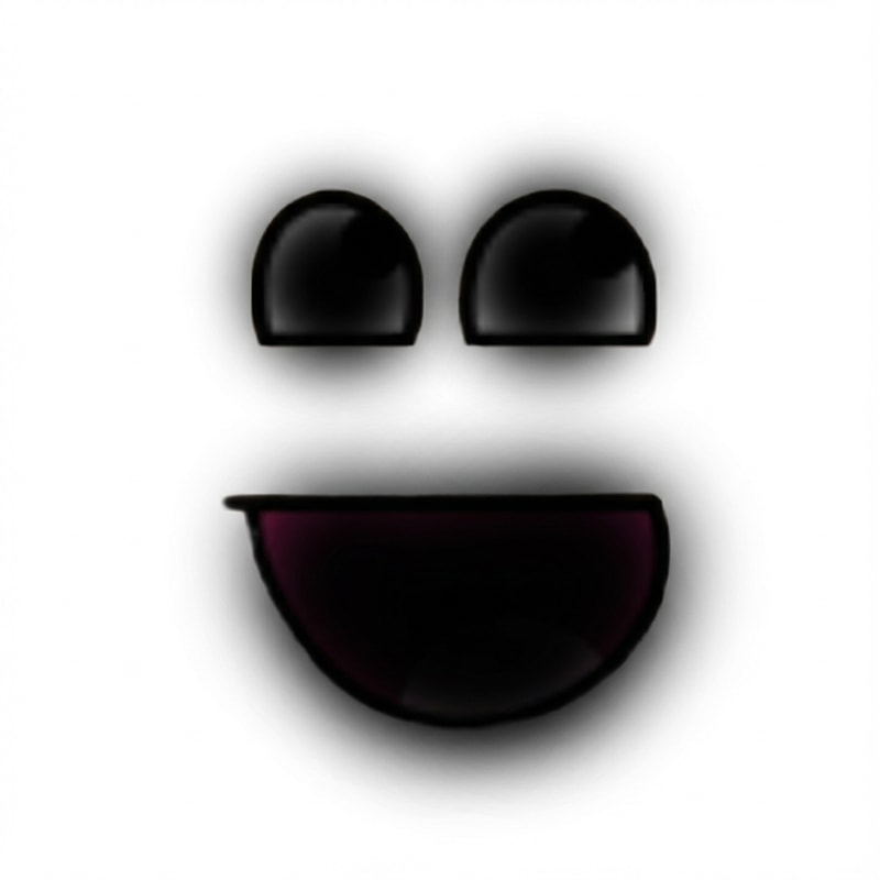 add a black glowing effect to this face NOT AROUND THE FACE