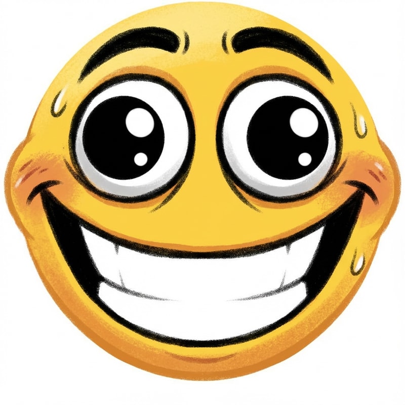 exagerrate this face in a meme esc way thats recognizable and can be used on any avatar