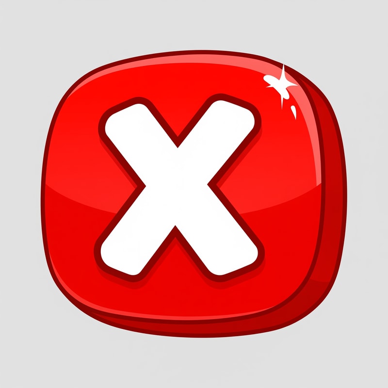 create a X button cartoonish style no numbers
