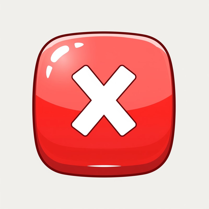 create a X button cartoonish style no numbers