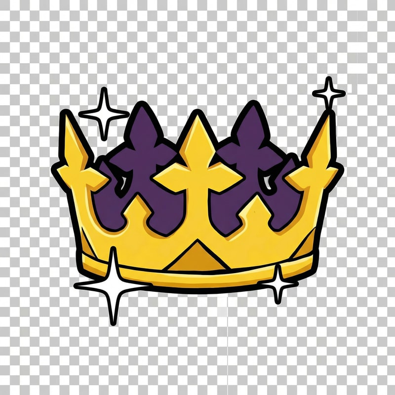 make this crown super cartoonish with a bold black outline