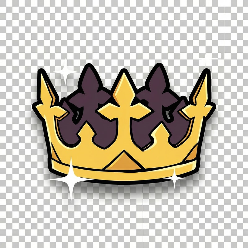 make this crown cartoonish with a bold outline