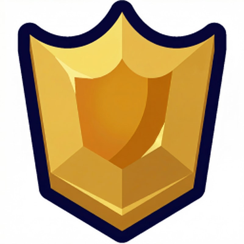 make this shield look VIP but keep it cartoonish and vectorized dont make it realistic and keep the current outline and shape dont add excessive sparkling or too many colors