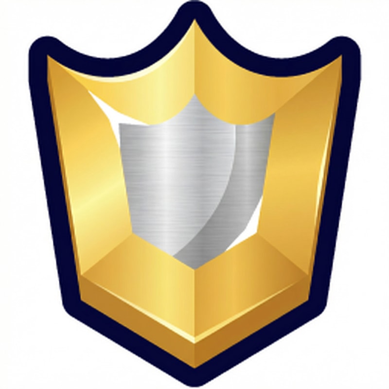 make this shield look VIP but keep it cartoonish and vectorized dont make it realistic and keep the current outline and shape dont add excessive sparkling or too many colors