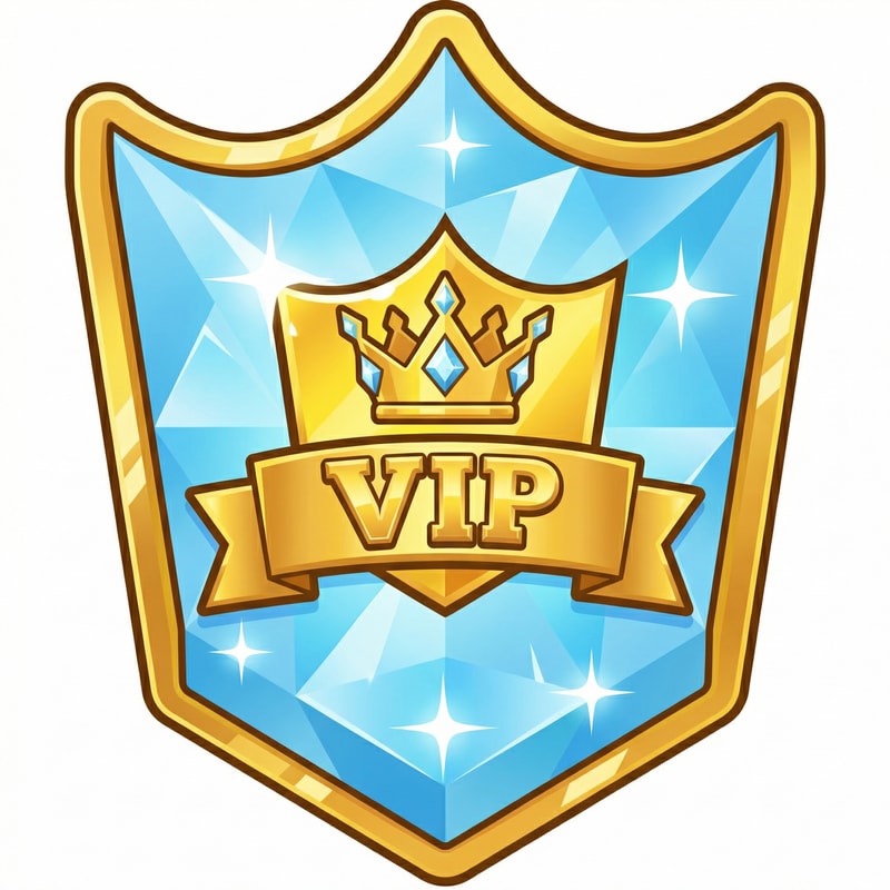 make this shield look VIP but keep it cartoonish and vectorized dont make it realistic