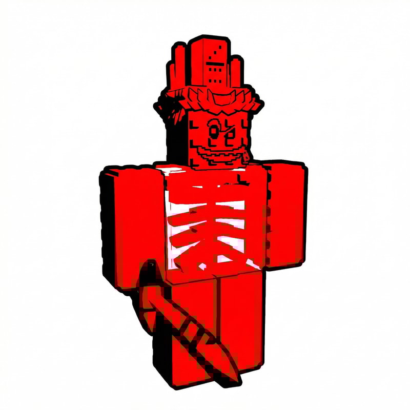 A graphic illustration of the red character asset, retaining the exact posture, direction, and design details of the original deleted figure, ensuring complete stylistic fidelity to the source image's specific visual language — Centered, full figure, positioned identically to the replaced asset. Primary colors are solid red for the figure and deep black for the external outline. Flat, high-key, graphic illumination with no complex shading or photoreal effects. Graphic illustration style, rendered with a clean, high-contrast vector aesthetic, precisely maintaining the pre-existing artistic conventions. The replaced character must be entirely redrawn in solid red; apply a heavy, solid black outline exclusively to the outermost boundary of the figure; ensure absolutely no black outline is applied to any internal lines or features; ensure the original green and black character is completely removed. Pure white backdrop.