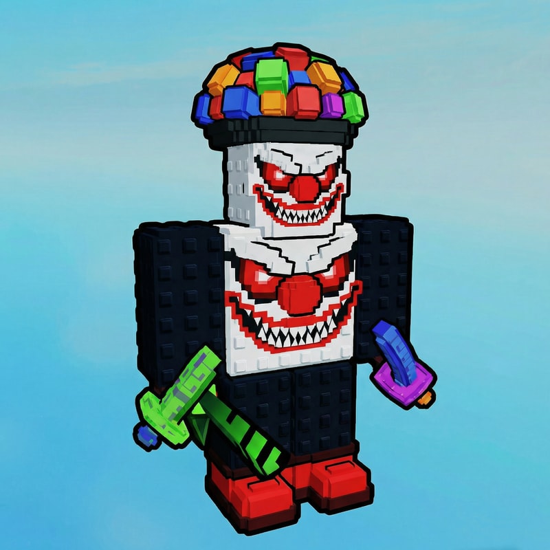 replace this green and black character with this colorful character, KEEP THE SAME ART STYLE, MAKE IT FACE THE SAME DIRECTION, AND ADD A BLACK OUTLINE TO THE COLORFUL CHARACTER DO NOT CHANGE ANYTHING ELSE