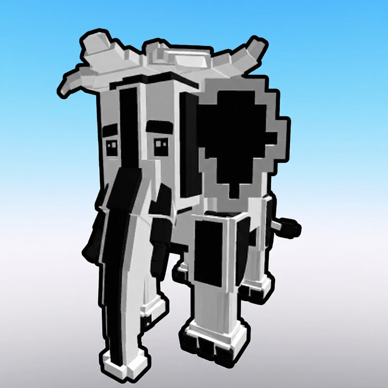 replace this red elephant with this black and white elephant in the same exact art style do not change anything else