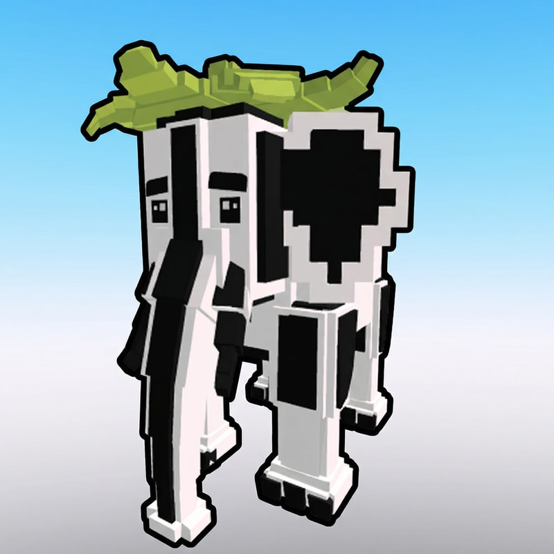 replace this red elephant with this black and white elephant in the same exact art style do not change anything else