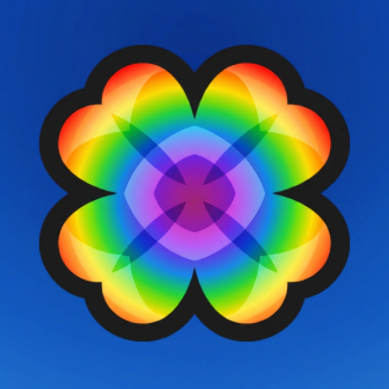 change this clover to rainbow do not change the art style or make the rainbow an eyesore