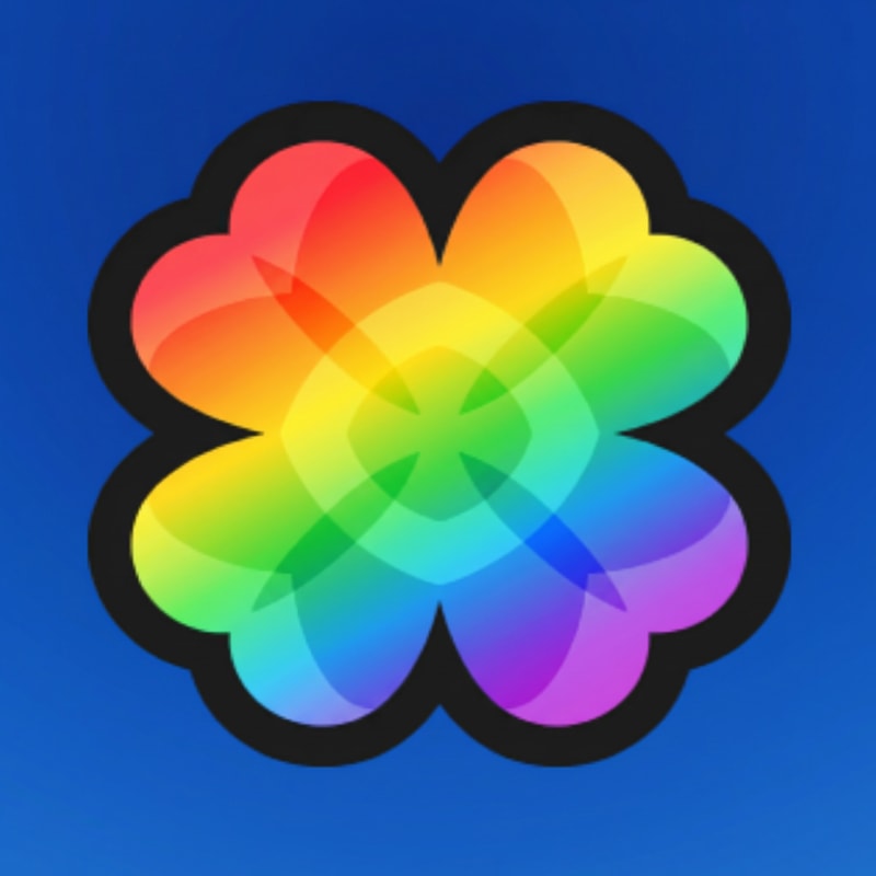 change this clover to rainbow do not change the art style or make the rainbow an eyesore