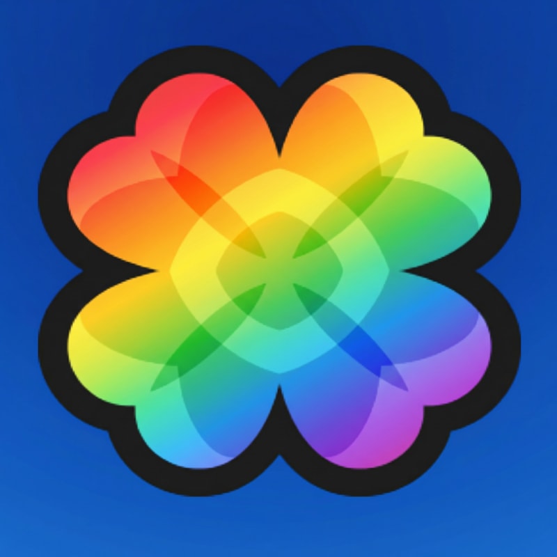 change this clover to rainbow do not change the art style or make the rainbow an eyesore