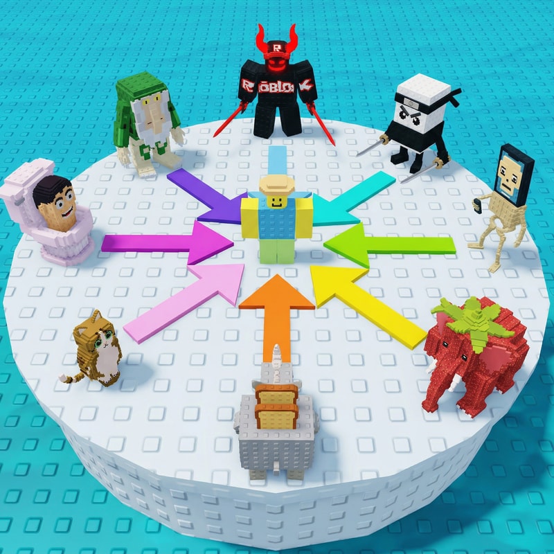 replace these penguins with these characters, ensure the characters are sized down and positioned 1:1 with how the penguins are currently facing, ensure there are no duplicate characters used or warped appearances, shrink them down to make them fit as how the penguins currently fit