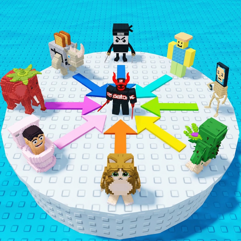 replace these penguins with these characters, ensure the characters are sized down and positioned 1:1 with how the penguins are currently facing, ensure there are no duplicate characters used or warped appearances, shrink them down to make them fit as how the penguins currently fit