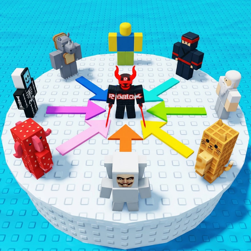 replace these penguins with these characters, ensure the characters are sized down and positioned 1:1 with how the penguins are currently facing, ensure there are no duplicate characters used or warped appearances, shrink them down to make them fit as how the penguins currently fit