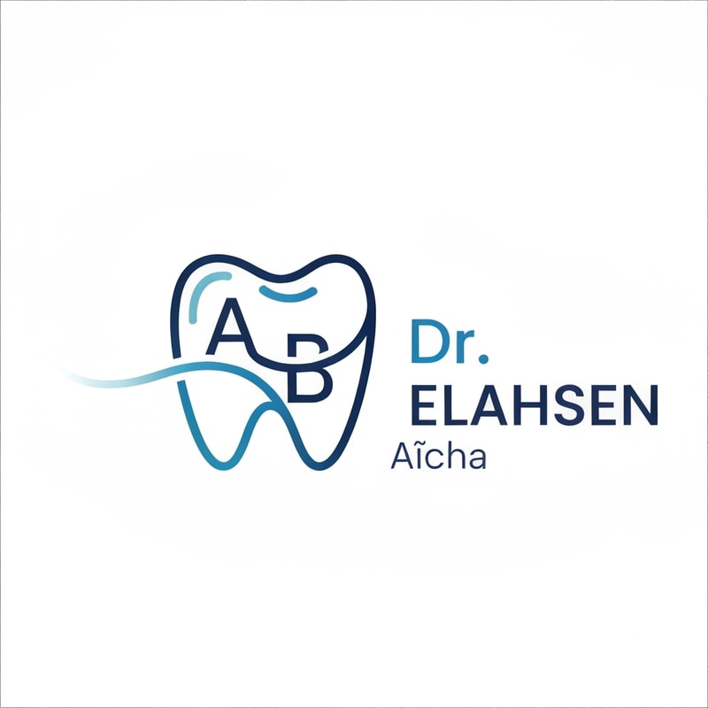 Create a modern and elegant logo for Dr. BELAHSEN Aïcha, a dental surgeon.

Use the provided reference logo (tooth outline with wave shape) as inspiration — not a copy.

The design should integrate the letters “A” and “B” subtly and intelligently within or around the tooth form, symbolizing the doctor’s initials.

Style: minimal, clean, and professional, with smooth geometric lines and a sense of care and precision.

Color palette: blue tones (navy and teal gradients or soft clinical blues) to express trust, hygiene, and calmness.

Typography: use modern sans-serif fonts (like Poppins, Montserrat, or Lato) for the name “Dr. BELAHSEN Aïcha” below or beside the icon.

Optional details:

Add a light wave or flow line element to represent smile, care, and dental aesthetics.

Keep a balanced white space and strong visual harmony for easy recognition.

Make sure it looks premium and suitable for clinic signage or professional branding.

Keywords: minimal logo, dental clinic, tooth icon, initials AB, blue gradient, modern medical logo, elegant, clean, line art, professional branding.