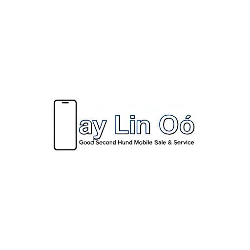 Professional logo design. “Create a clean, minimal logo for ‘Nay Lin Oo – Good Second Hand Mobile Sale & Service’. Use a simple smartphone outline, smooth lines, and modern typography. White background, flat design, professional and trustworthy look.”