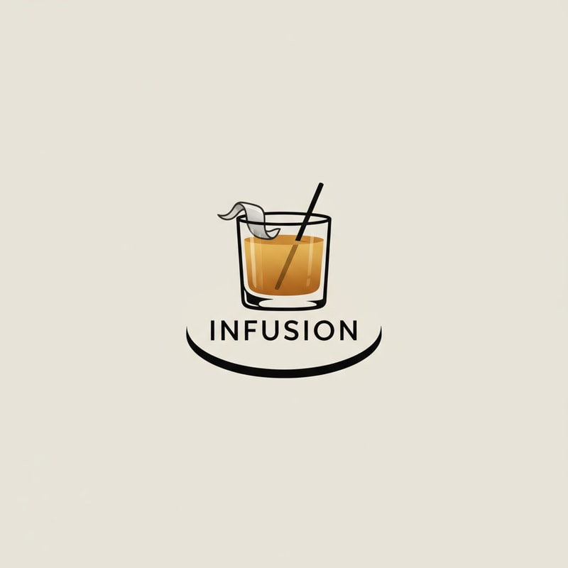 remove the ball in the glass and replace it with a lemon garnish, make the lemon a silver color, add a coaster with the name of infusion on it, remove the text infusion below