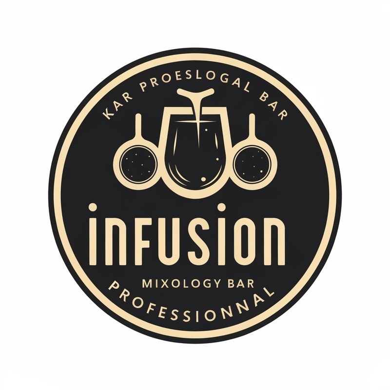 create an original logo for a mixology bar called infusion , keep it professionnal