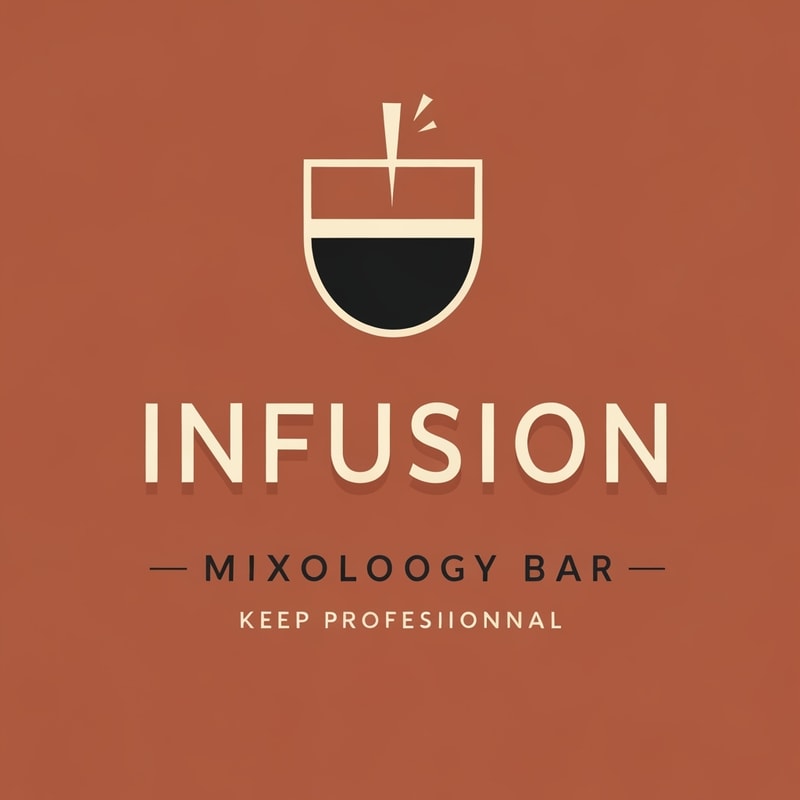 create an original logo for a mixology bar called infusion , keep it professionnal