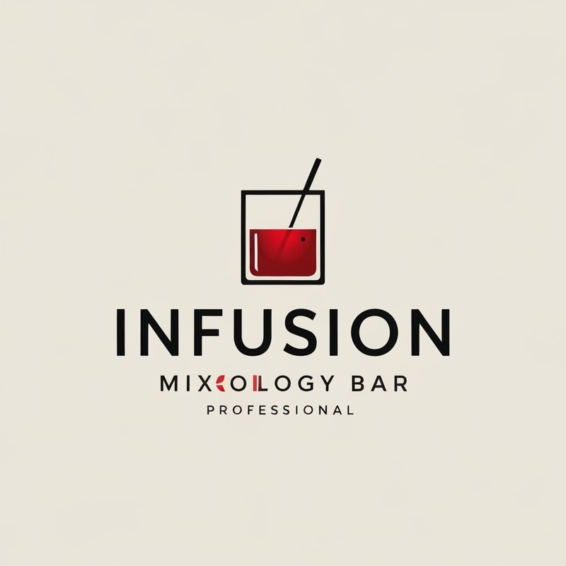 create an original logo for a mixology bar called infusion , keep it professionnal