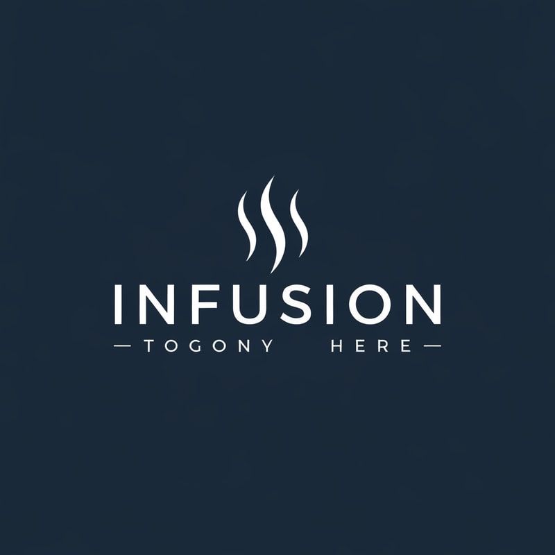 create a logo for a firm called infusion.the logo is steam with the name of the firm in the middle