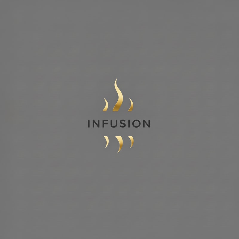 remove the text below infusion (#3d3d3d) make the logo bigger