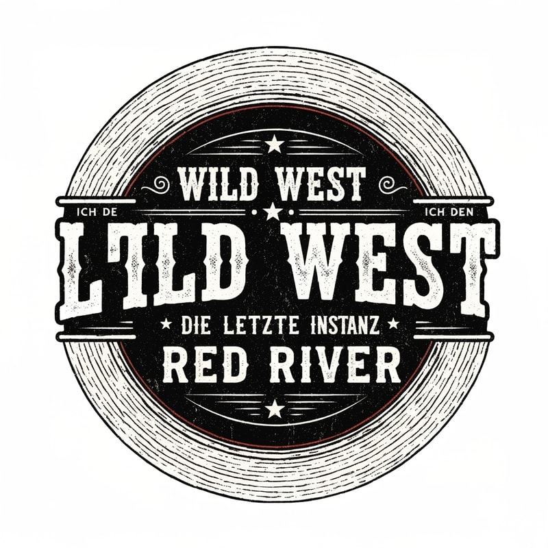 Ich brauche ein Wild West logo mit den Namne Die Letzte Instanz und den Namen RED RIVER