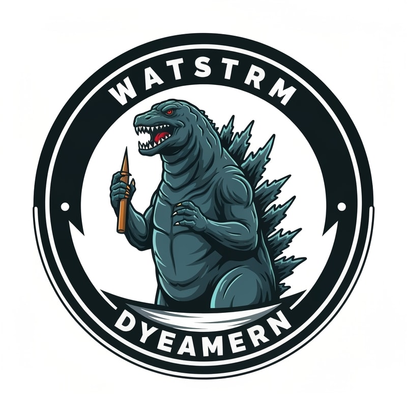 brand logo inspired by godzilla holding prague tower