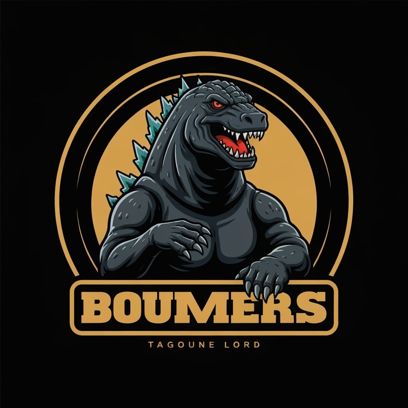 brand logo inspired by godzilla holding prague tower