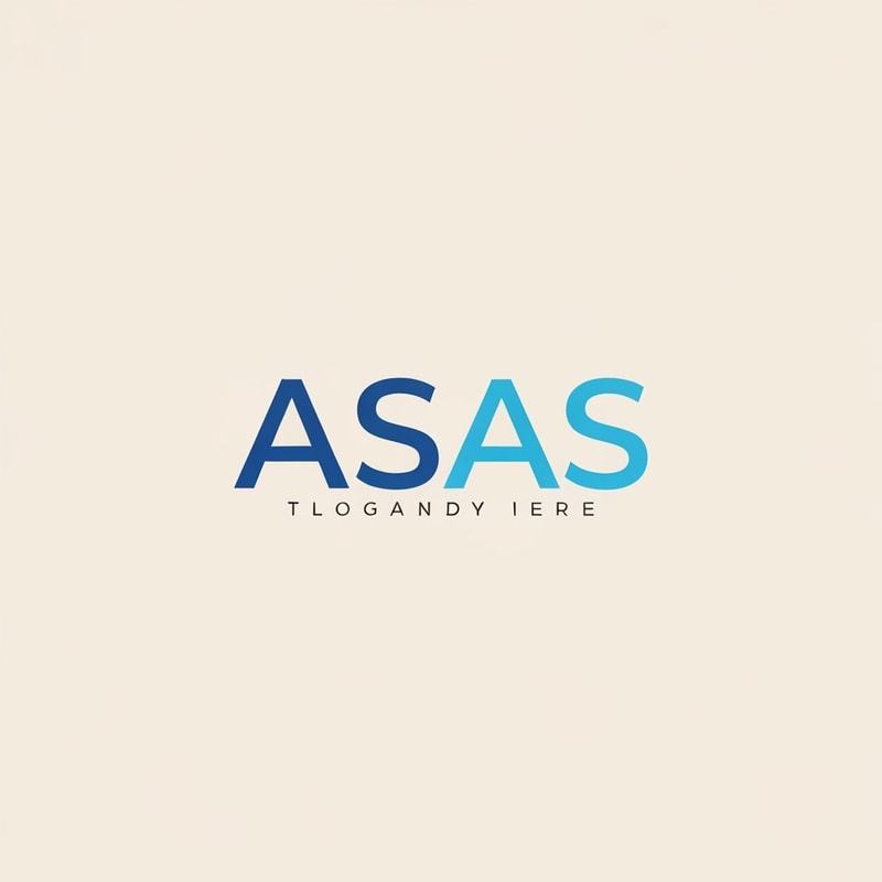A Modern logo f the letter 'ASAS' with an acent colour of blue