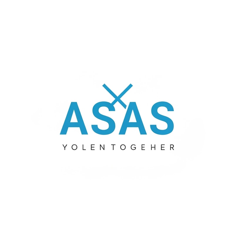 A Modern logo the letter 'ASAS' TIEING THEM TOGETHER with an acent colour of blue