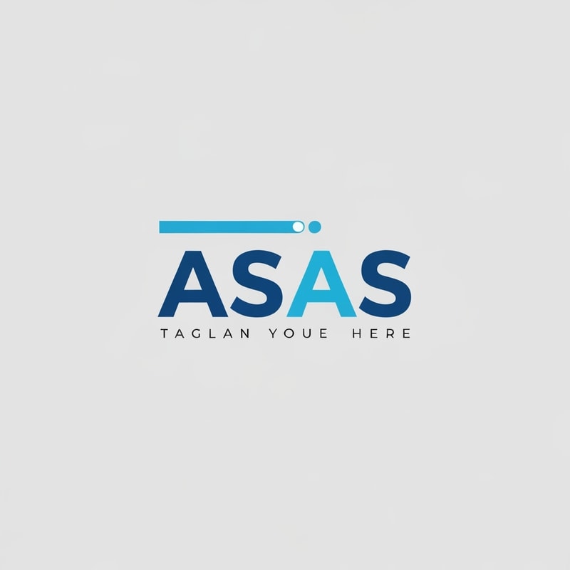 A Modern logo f the letter 'ASAS' with an acent colour of blue
