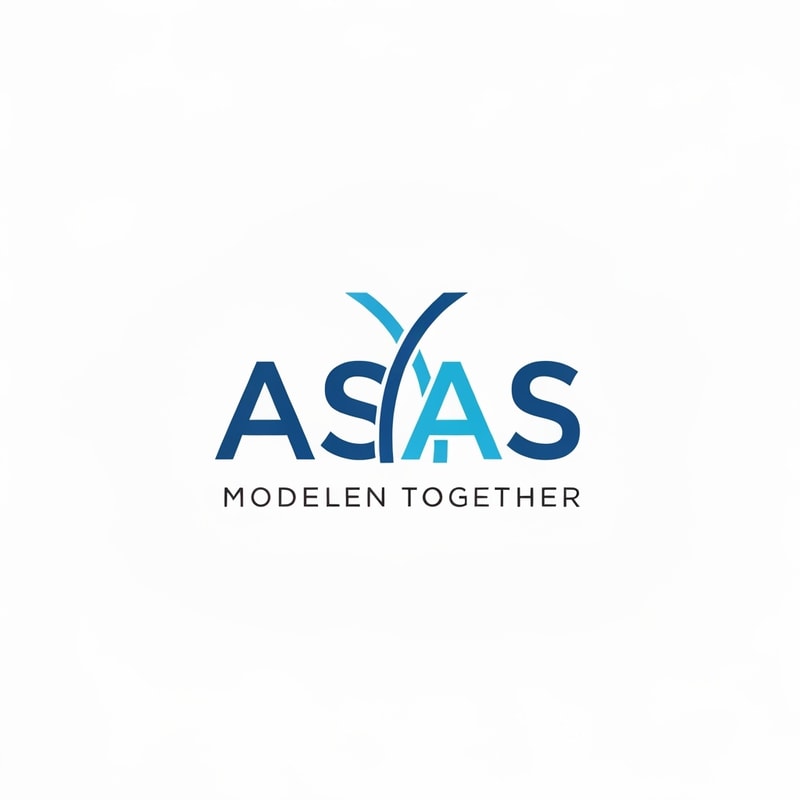 A Modern logo the letter 'ASAS' TIEING THEM TOGETHER with an acent colour of blue