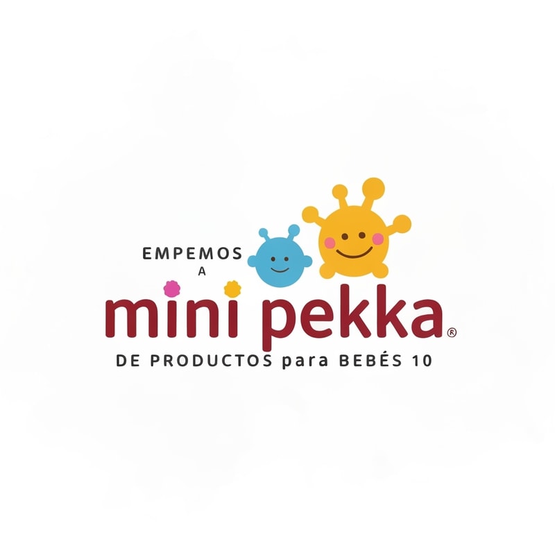 Tenemos una empresa de productos para bebes que se llama mini pekka. crea un logo alegre y amigable