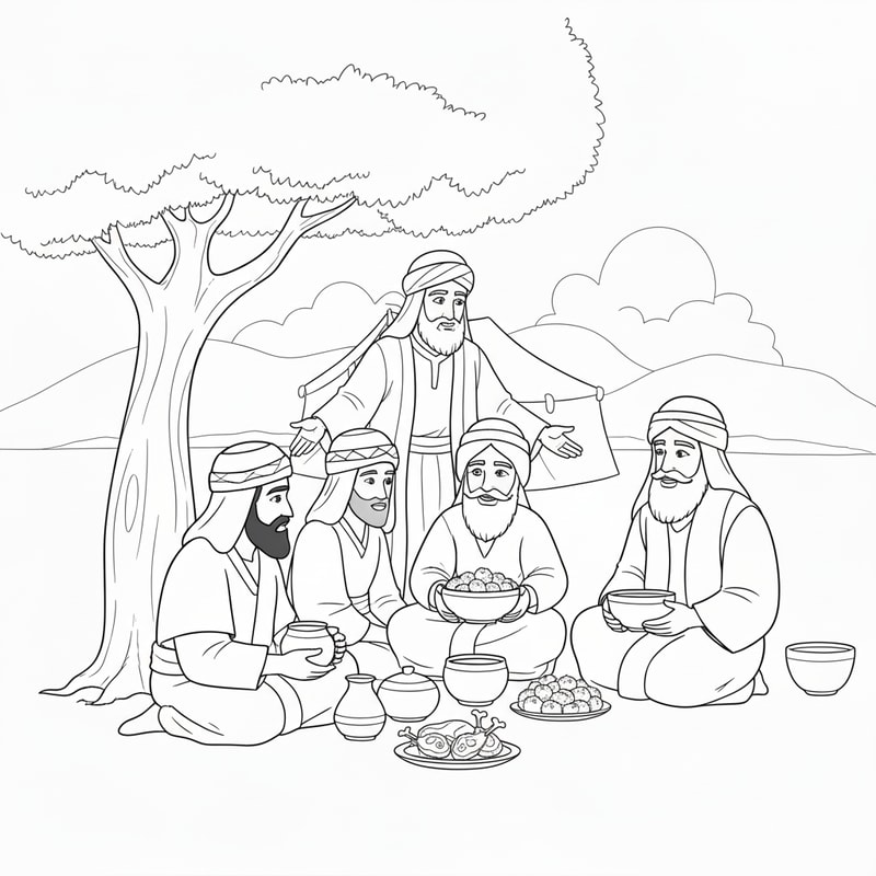 make Abraham standing, add lamb chops to the food,