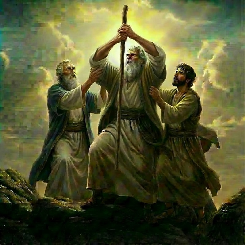 make the  man on the left holding Moes's arms at his elbow