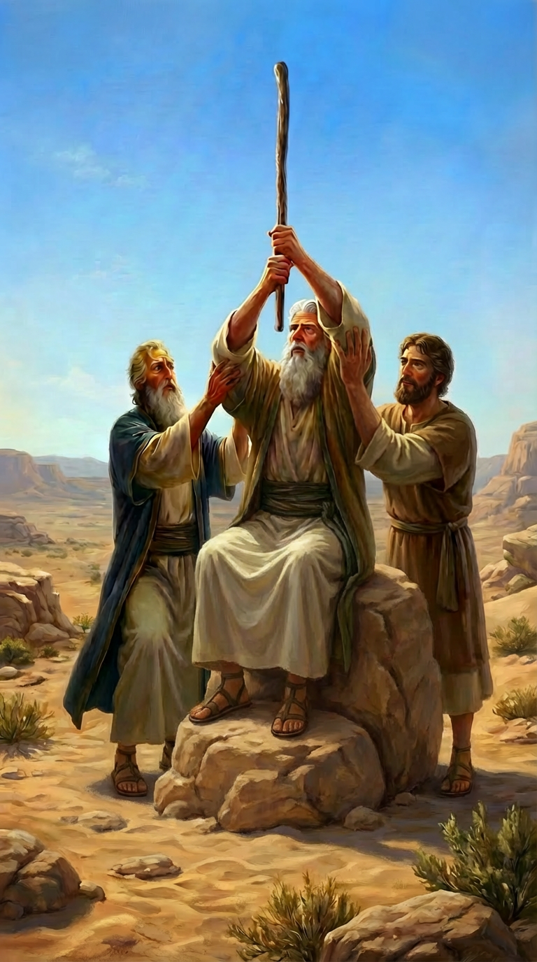 make moses sitting on one single natural stone