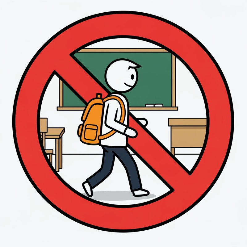 clip art of forbidden to go around in the class